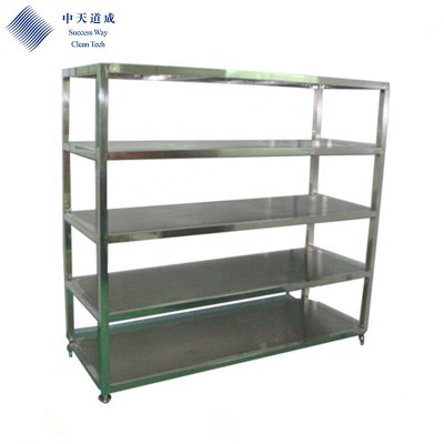 2019 High Quality GMP 4 Tiers Stainless Steel Storage Shelf in Office