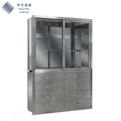 Clean Room Stainless Steel Medical Instrument Cabinet for Clinic